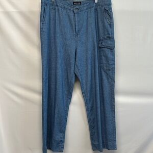 Nautica Chambray Denim Cargo Jeans Women's 16